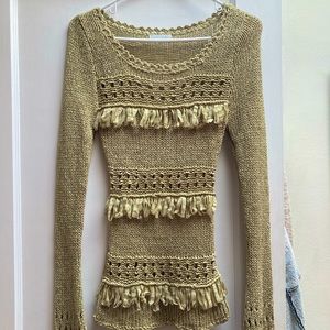 Yves Saint Laurent crocheted top/sweater!